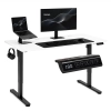 Biurko elektryczne 120x60 cm podnoszone regulacja wysokości 72-118 cm biały blat ModernHome