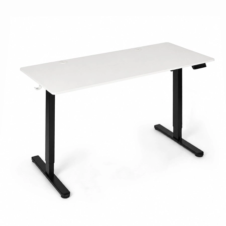 Biurko elektryczne 120x60 cm podnoszone regulacja wysokości 72-118 cm biały blat ModernHome