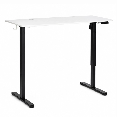 Biurko elektryczne 120x60 cm podnoszone regulacja wysokości 72-118 cm biały blat ModernHome