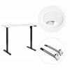 Biurko elektryczne 140x60 cm podnoszone regulacja wysokości 72-118 cm biały blat ModernHome