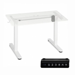 Stelaż biurka elektryczny regulacja wysokości 72-118 cm blat do 160 cm biały ModernHome