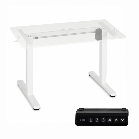 Stelaż biurka elektryczny regulacja wysokości 72-118 cm blat do 160 cm biały ModernHome