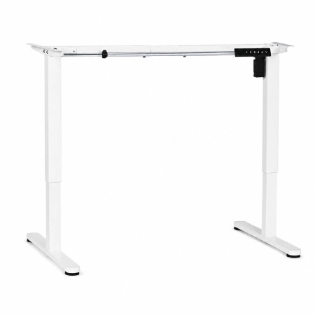 Stelaż biurka elektryczny regulacja wysokości 72-118 cm blat do 160 cm biały ModernHome