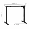 Stelaż biurka elektryczny regulacja wysokości 72-118 cm blat do 160 cm czarny ModernHome