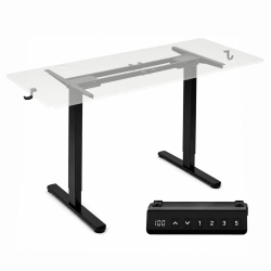 Stelaż biurka elektryczny regulacja wysokości 72-120 cm blat do 160 cm czarny ModernHome