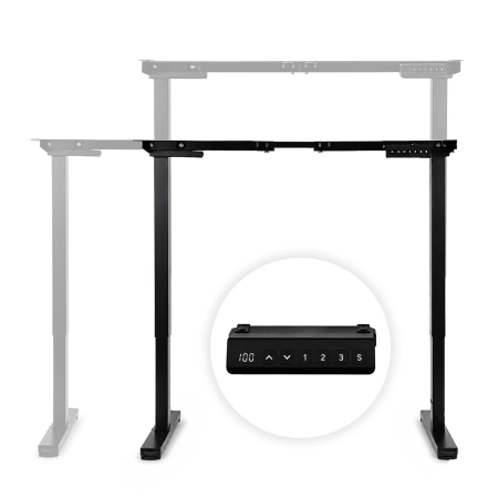 Stelaż biurka elektryczny regulacja wysokości 72-120 cm blat do 160 cm czarny ModernHome