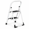 Drabina 2 stopniowa stalowa antypoślizgowe stopnie blokada składana konstrukcja ModernHome
