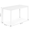 Stół do kuchni jadalni dla 4-5 osób biurko komputerowe 120x60 cm biały ModernHome