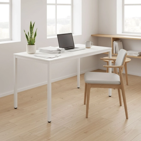 Stół do kuchni jadalni dla 4-5 osób biurko komputerowe 120x60 cm biały ModernHome