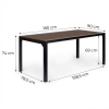 Duży stół ogrodowy 8-osobowy 180x90 cm na taras ogród brązowy blat MultiGarden