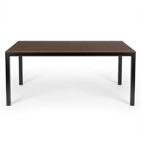 Duży stół ogrodowy 8-osobowy 180x90 cm na taras ogród brązowy blat MultiGarden