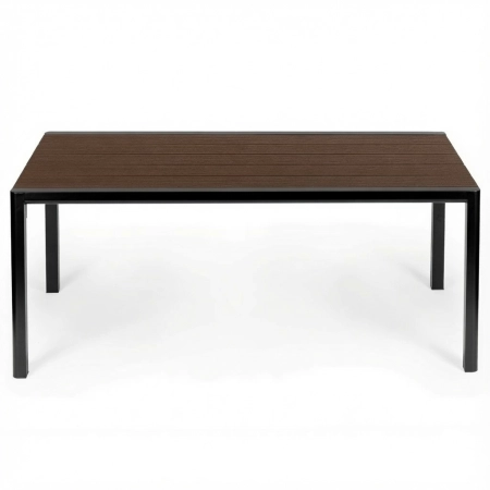 Duży stół ogrodowy 8-osobowy 180x90 cm na taras ogród brązowy blat MultiGarden