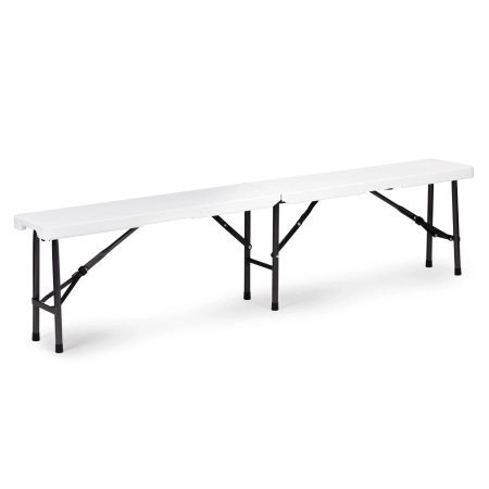 Zestaw cateringowy stół bankietowy 180 cm 2 ławki biały MultiGarden