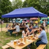 Pawilon ogrodowy eventowy automatyczny samorozkładalny namiot 3x6 m niebieski MultiGarden