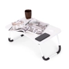 Podstawka pod laptopa składana stolik do łóżka 60x40 cm biała ModernHome