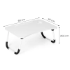 Podstawka pod laptopa składana stolik do łóżka 60x40 cm biała ModernHome