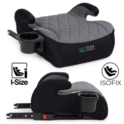 Fotelik samochodowy Booster ECOTOYS Isofix I-Size podstawka dla dziecka od 125-150 cm wzrostu