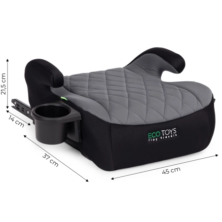 Fotelik samochodowy Booster ECOTOYS Isofix I-Size podstawka dla dziecka od 125-150 cm wzrostu