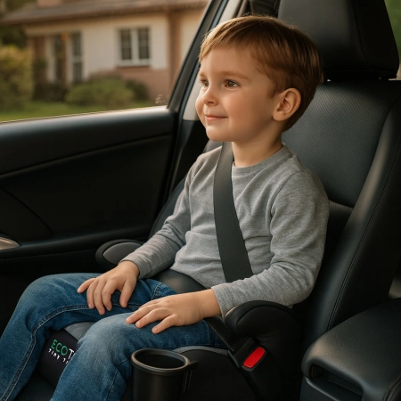 Fotelik samochodowy Booster ECOTOYS Isofix I-Size podstawka dla dziecka od 125-150 cm wzrostu