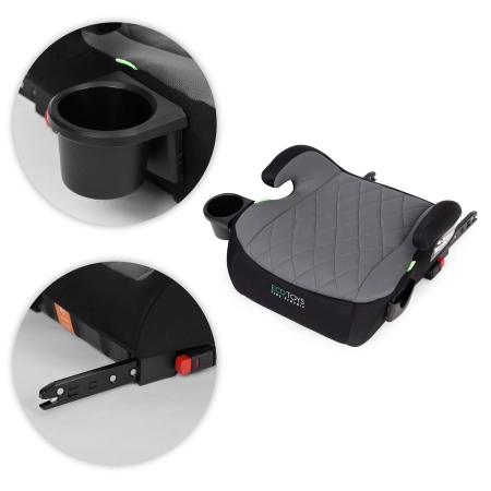 Fotelik samochodowy Booster ECOTOYS Isofix I-Size podstawka dla dziecka od 125-150 cm wzrostu