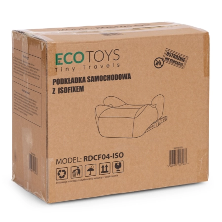 Fotelik samochodowy Booster ECOTOYS Isofix I-Size podstawka dla dziecka od 125-150 cm wzrostu