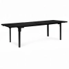 Stół ogrodowy rozkładany 180-240 cm do 12 os. stal HDPE czarny MultiGarden