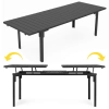 Stół ogrodowy rozkładany 180-240 cm do 12 os. stal HDPE szary MultiGarden