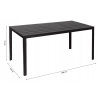 Stół ogrodowy 6-osobowy 156x78 cm polywood meble na taras czarny MultiGarden