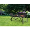 Stół ogrodowy 6-osobowy 156x78 cm polywood meble na taras czarny MultiGarden