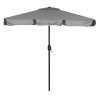 Prostokątny duży parasol ogrodowy skośny łamany z korbą szary 200x130 cm MultiGarden