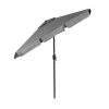 Prostokątny duży parasol ogrodowy skośny łamany z korbą szary 200x130 cm MultiGarden