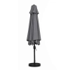 Prostokątny duży parasol ogrodowy skośny łamany z korbą szary 200x130 cm MultiGarden