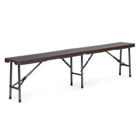 Zestaw cateringowy stół bankietowy 180 cm + 2 ławki brąz MultiGarden