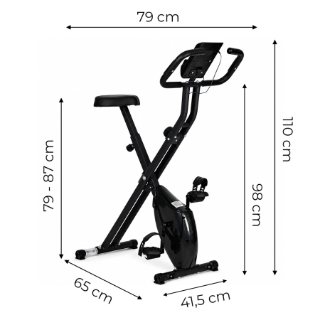 Rowerek stacjonarny magnetyczny składany 8 poziomów oporu 120 kg MOVEPRO