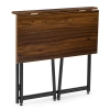 Biurko komputerowe składane 80x45 cm stolik pod laptopa loft ciemny orzech ModernHome
