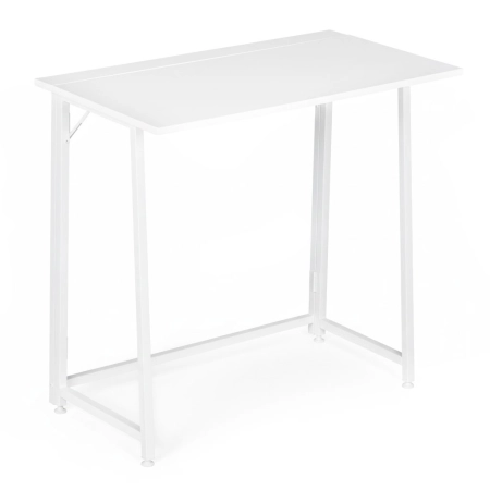 Biurko komputerowe składane 80x45 cm stolik pod laptopa białe ModernHome