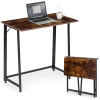 Biurko komputerowe składane 80x45 cm stolik pod laptopa loft postarzany orzech ModernHome