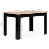 Stół prostokątny do kuchni jadalni dla 4 osób 120x80 cm dąb sonoma ModernHome