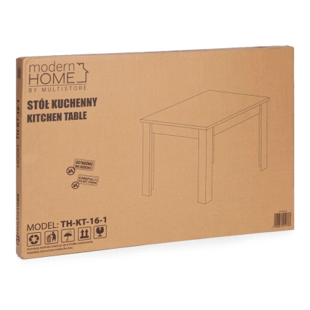 Stół prostokątny do kuchni jadalni dla 4 osób 120x80 cm dąb sonoma ModernHome