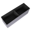 Pufa pikowana 111x38 cm ze schowkiem tapicerowana ława skrzynia jasnoszara ModernHome