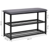 Szafka na buty z siedziskiem regał ławka tapicerowana 80 cm 2 półki ModernHome