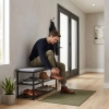Szafka na buty z siedziskiem regał ławka tapicerowana 80 cm 2 półki ModernHome