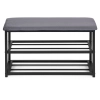 Szafka na buty z siedziskiem regał ławka tapicerowana 80 cm 2 półki ModernHome