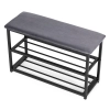 Szafka na buty z siedziskiem regał ławka tapicerowana 80 cm 2 półki ModernHome