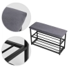 Szafka na buty z siedziskiem regał ławka tapicerowana 80 cm 2 półki ModernHome