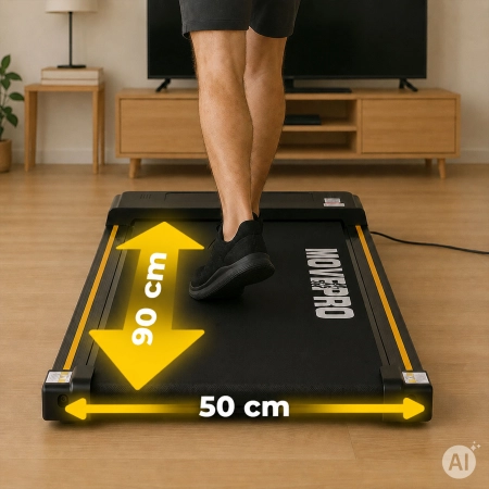 Bieżnia domowa elektryczna 10 km/h walking pad treningowy pod biurko pilot aplikacja MOVEPRO