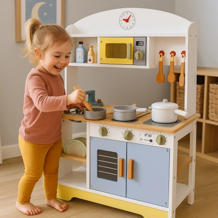 Kuchnia dla dzieci piekarnik pralka mikrofala 12 akcesoriów ECOTOYS