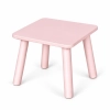 Drewniana toaletka dziecięca lustro LED szuflada taboret 6 akcesoriów różowa ECOTOYS