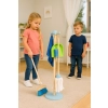 Drewniany zestaw do sprzątania dla dzieci mop zmiotka z szufelką 7 elementów ECOTOYS
