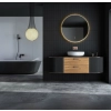 Lustro łazienkowe LED okrągłe ścienne 80 cm 3 barwy włącznik dotykowy ModernHome